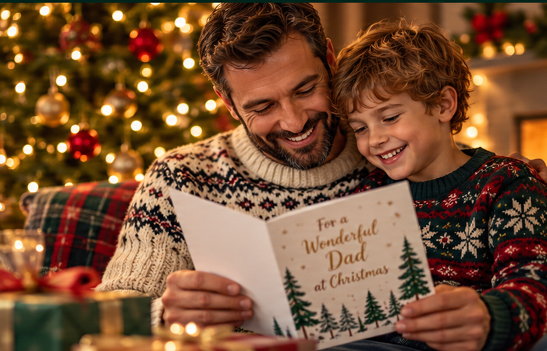 Christmas cards for Dad and thoughtful festive wishes