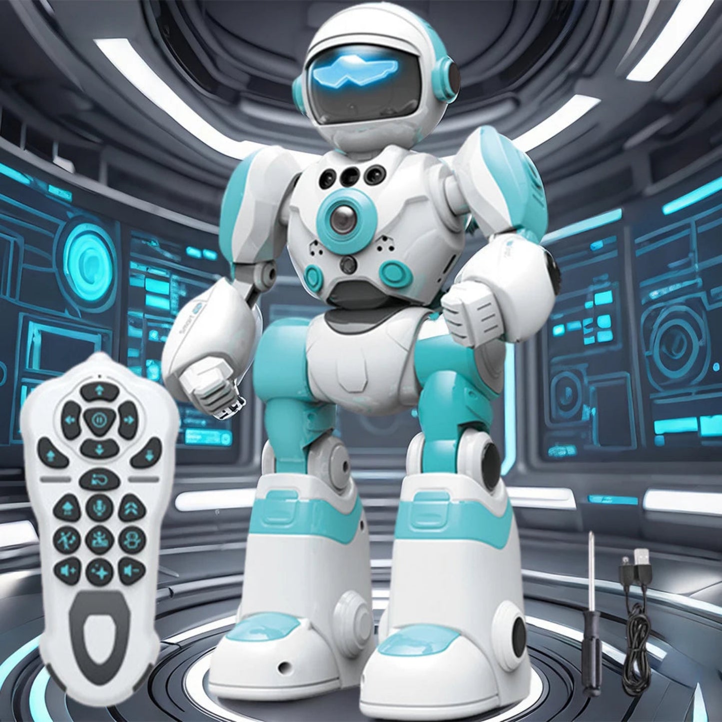 Electric Toy Robot Model Remote Control Music Dancing Gesture Control Intelligent Voice Robot for Boys and Girls Gift