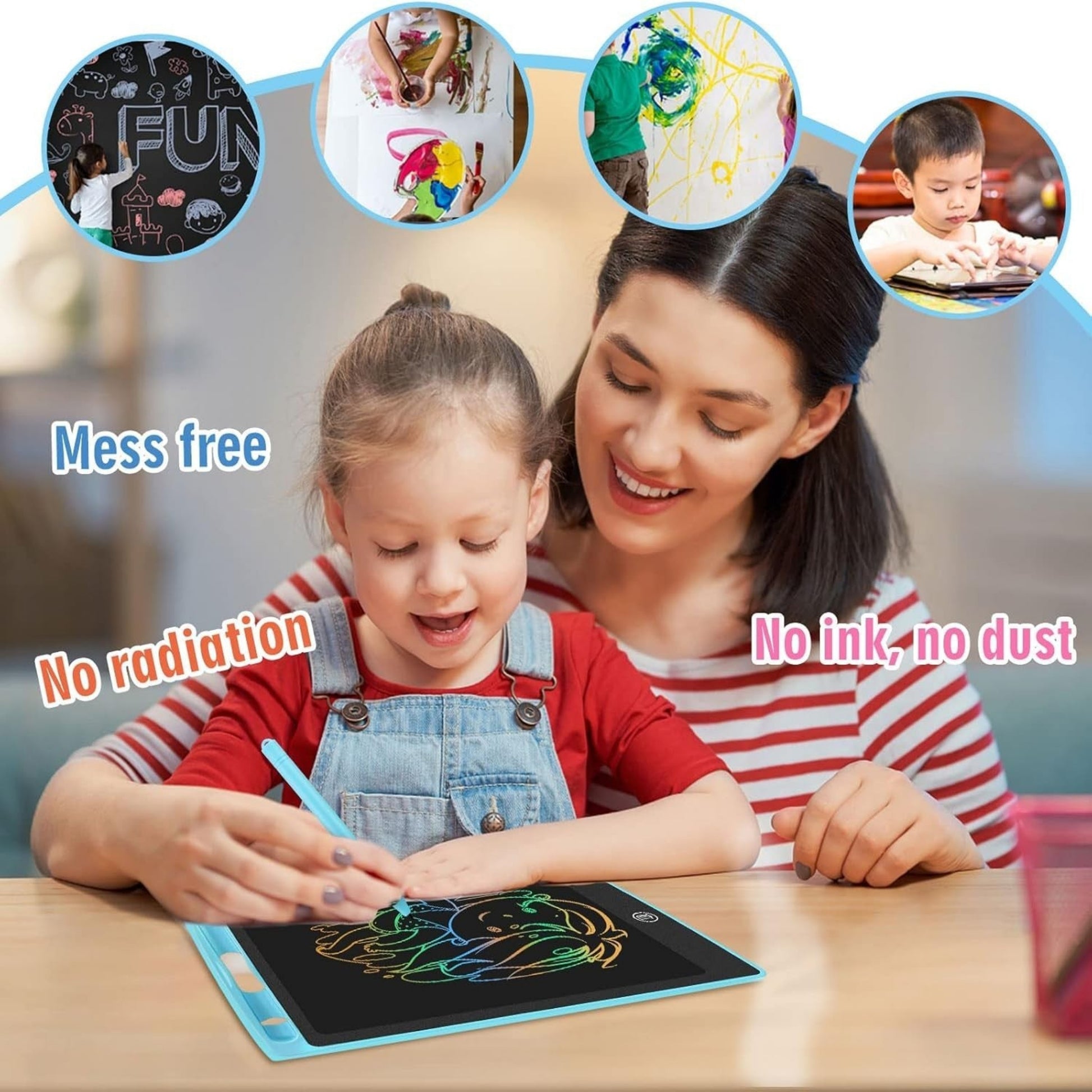 HOMESTEC 8.5" LCD Writing Tablet Drawing Board Graphic Doodle Pad Kids Toys Gift