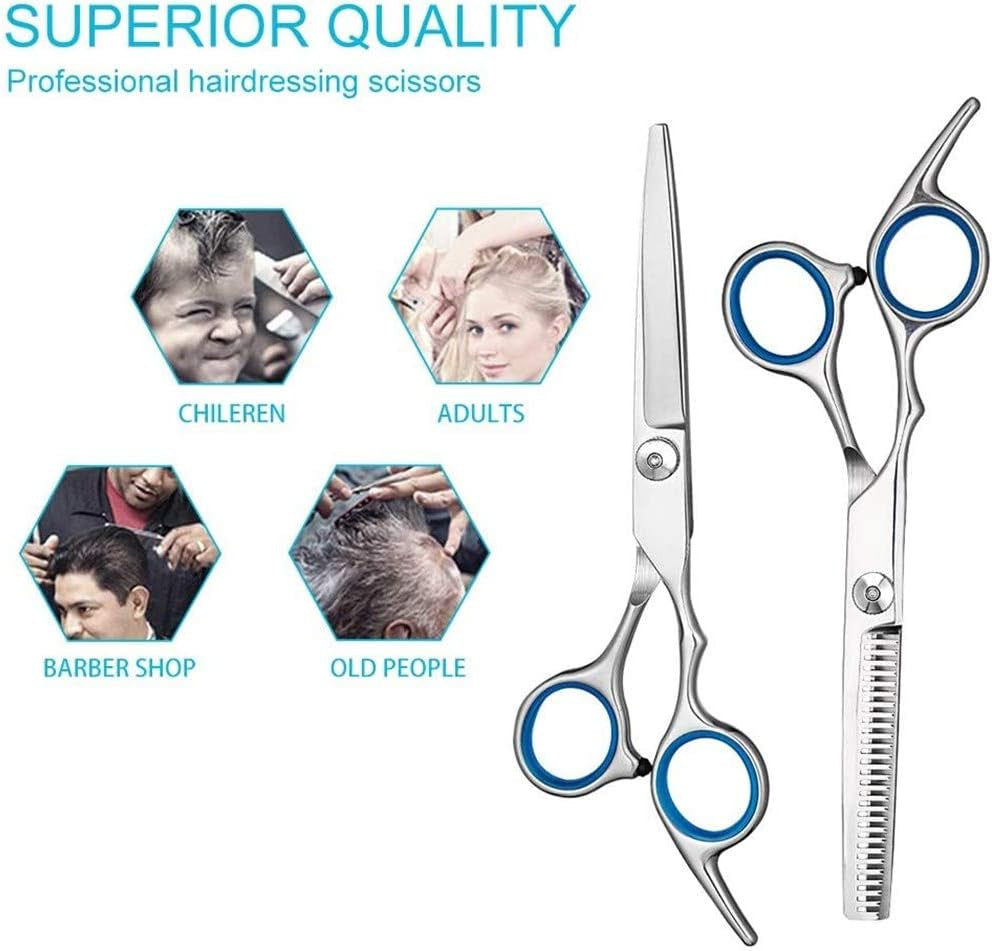 Hair Scissors, Premium Hairdressing Scissors, Professional Hair Cutting Kits Thinning Shears Hairdressing Set
