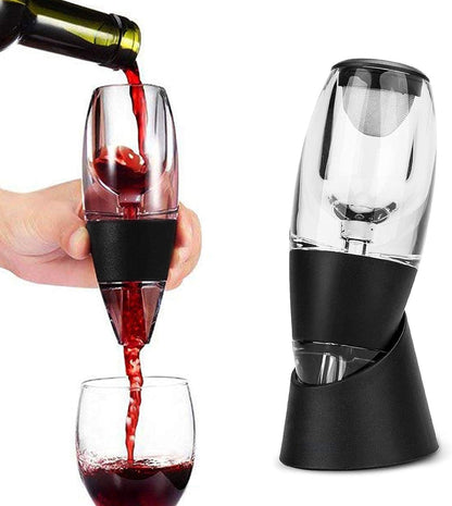 Wine Decanter Aerator Breather with Base Acrylic Wine Breather Wine Gift Set Magic Decanter Red Wine Aerator & Stand