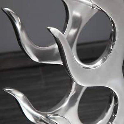 Modern Wine Bottle Stand Floor Standing Aluminium Bottle Silver Wine Rack Drinks