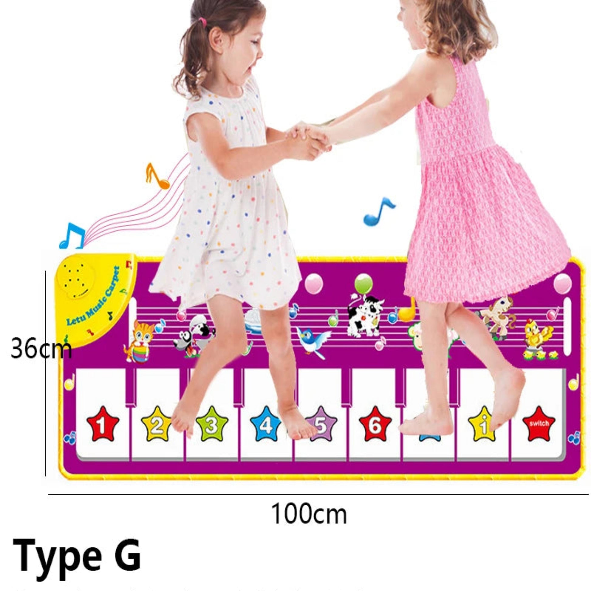 Piano Mat for Kids Children Fitness Keyboard Play Music Carpet Toddlers Music Instrument Toys Educational Toys Gift for Girl Boy