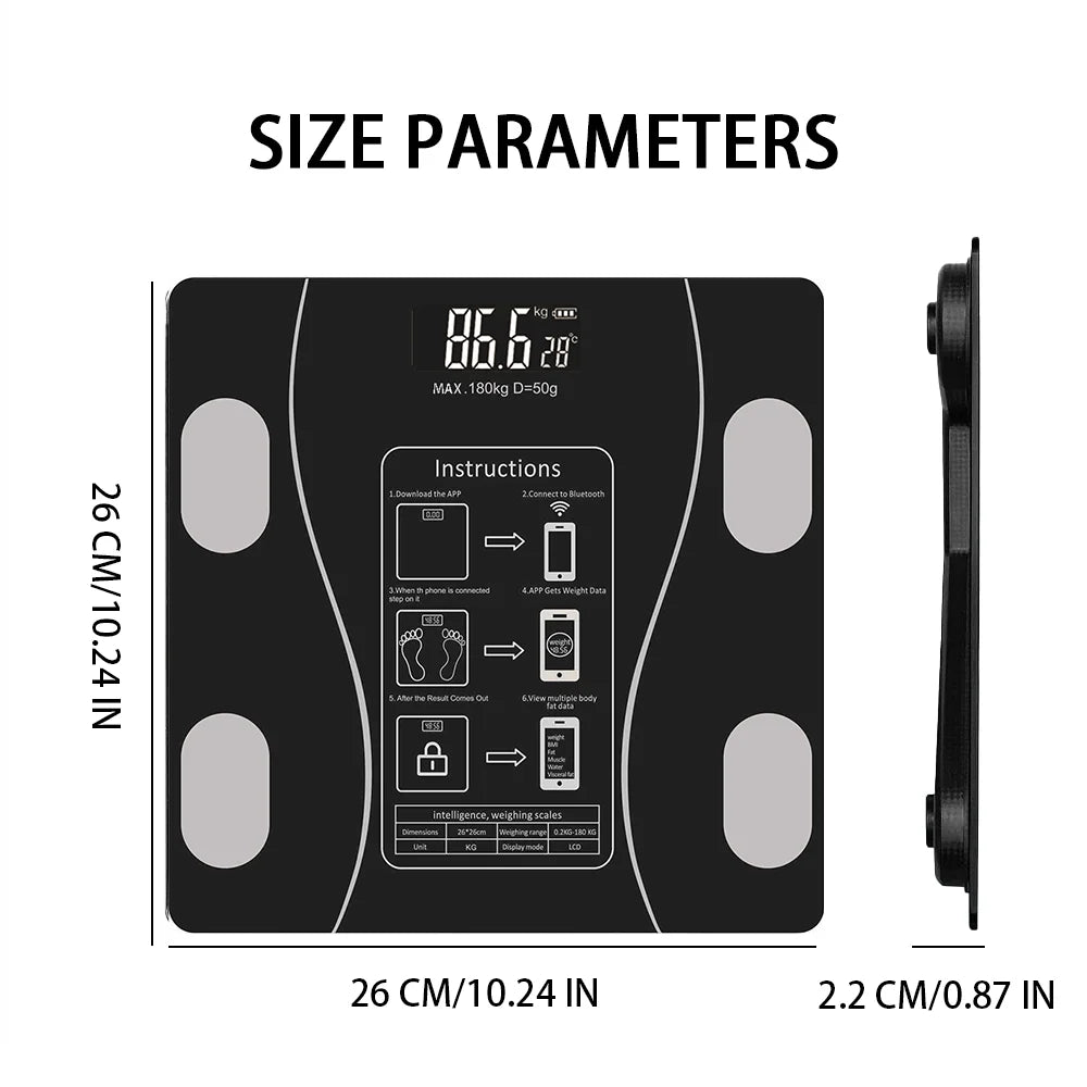 Intelligent Body Fat Scale Electronic Weighing Scale Smart Digital Bluetooth Fat Scale Body Composition Analyzer Weighing Scale