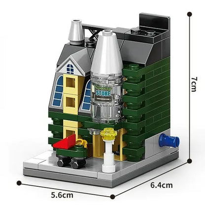 House Building Blocks Mini City Store Street View Snack Street Children'S Toys Boys and Girls Gifts Compatible with Lego