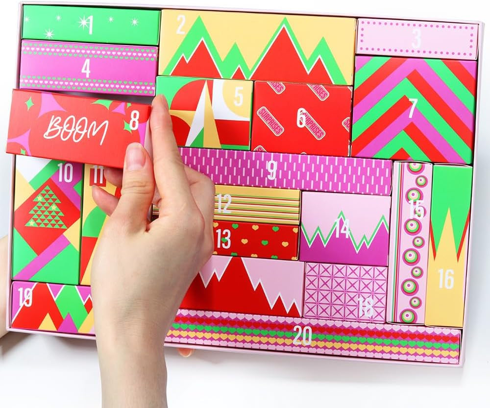 Makeup Advent Calendar for Teens Girls, Birthday Gift Box for Women Full Kit,Surprise Makeup Gift Kit, Include Lip Gloss, Blush, Concealer, Mascara, Eyebrow Pencil Makeup Gift Set for Women