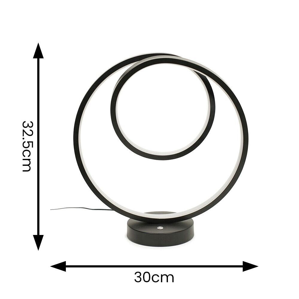 Black Touch Table Lamp Light Integrated LED Bedside Bedside Living Room Bed Side