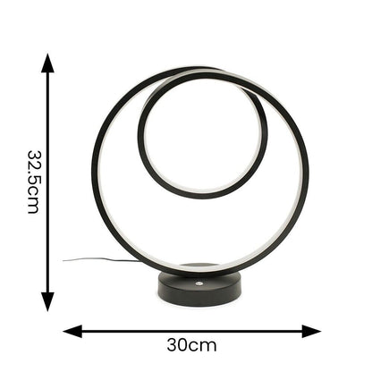 Black Touch Table Lamp Light Integrated LED Bedside Bedside Living Room Bed Side
