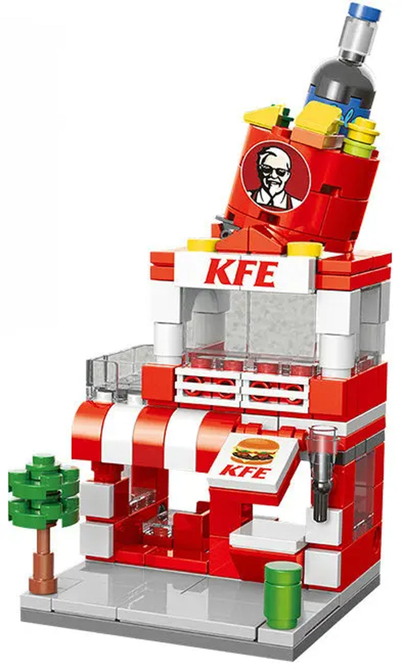 House Building Blocks Mini City Store Street View Snack Street Children'S Toys Boys and Girls Gifts Compatible with Lego