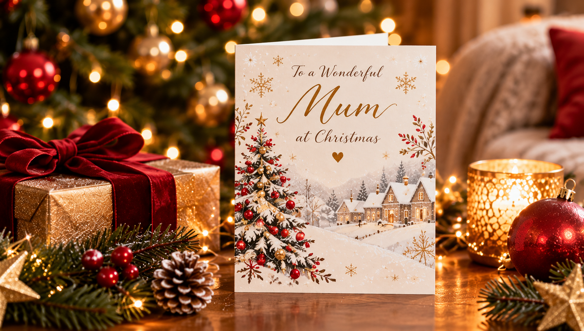 Beautiful Christmas cards for Mum with heartfelt festive wishes
