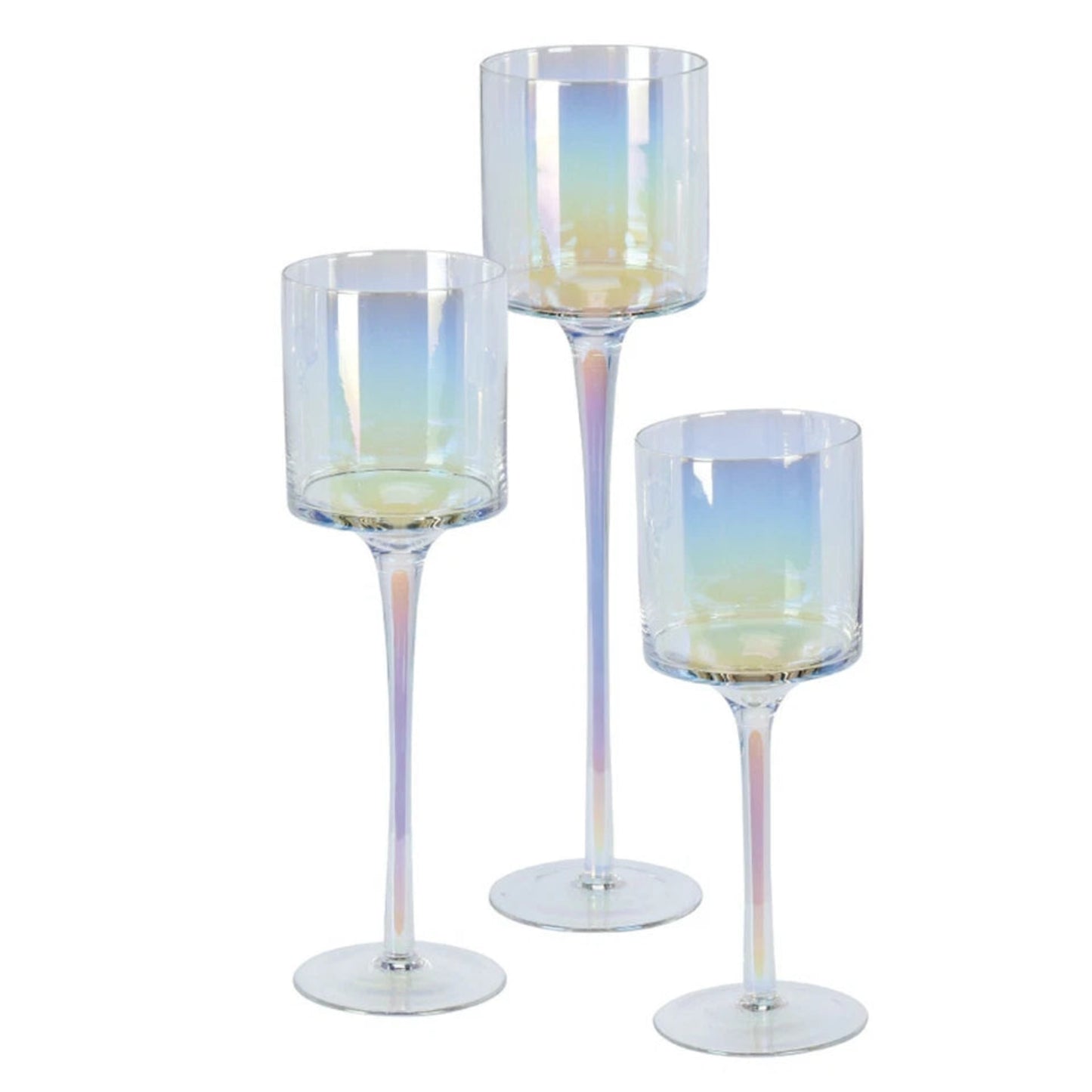 3 Candle Sticks Tea Light Holders Tall Elegant Wedding Centerpiece Home Decor